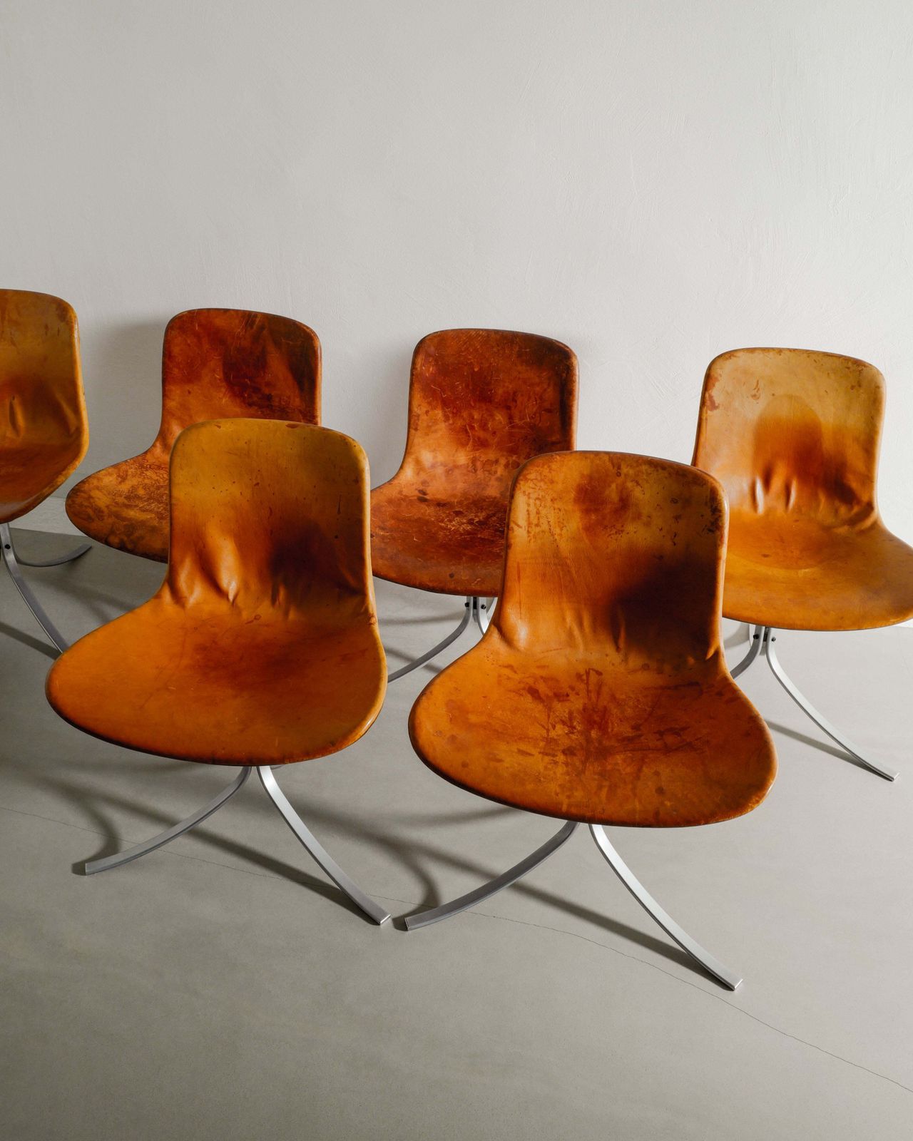 Set Of Six Poul Kjaerholm Pk 9 Chairs, 1960s photo for sale