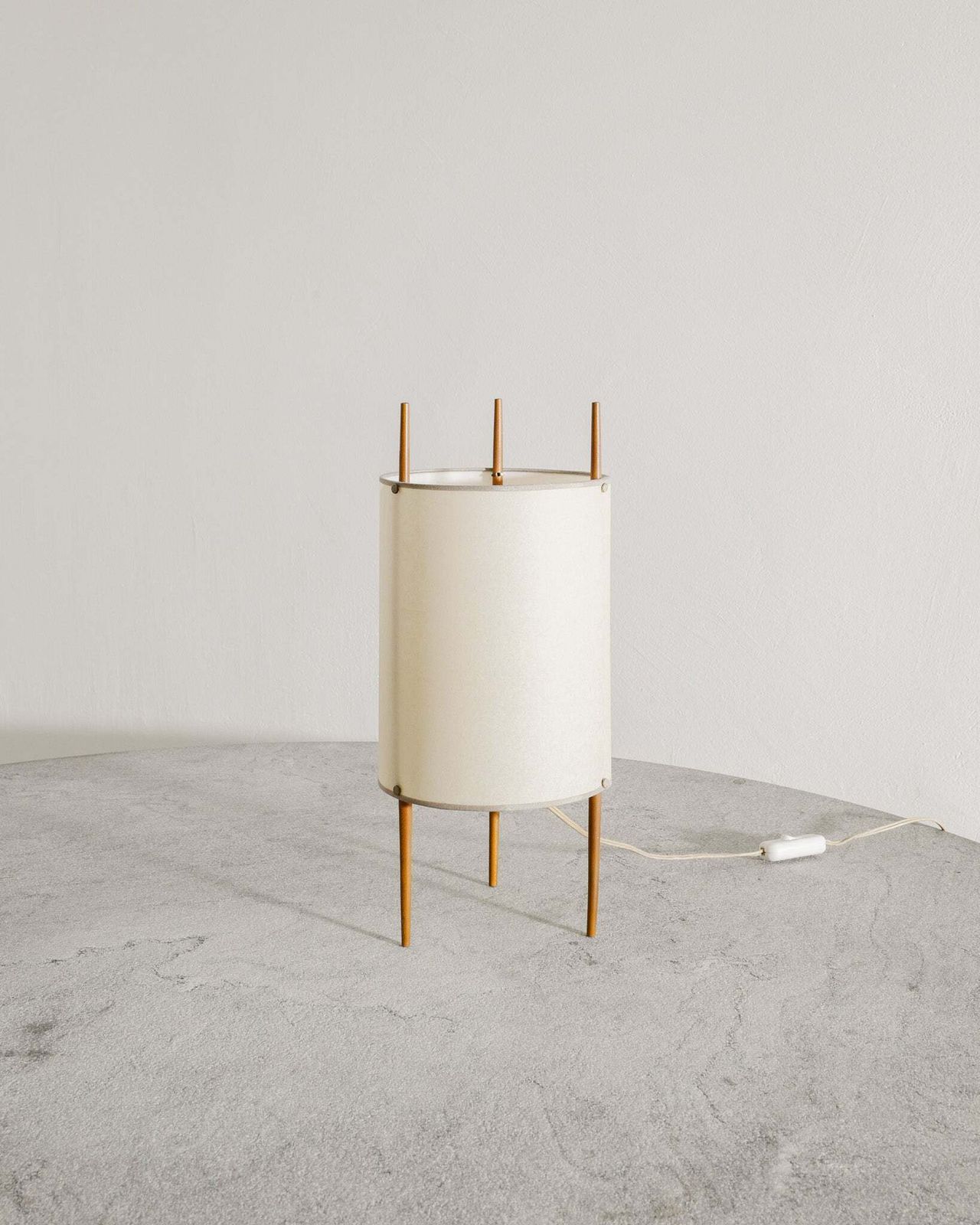 Vintage American Mid Century "No 9" Isamu Noguchi Table Lamp Paper & Wood By Knoll USA, 1940s