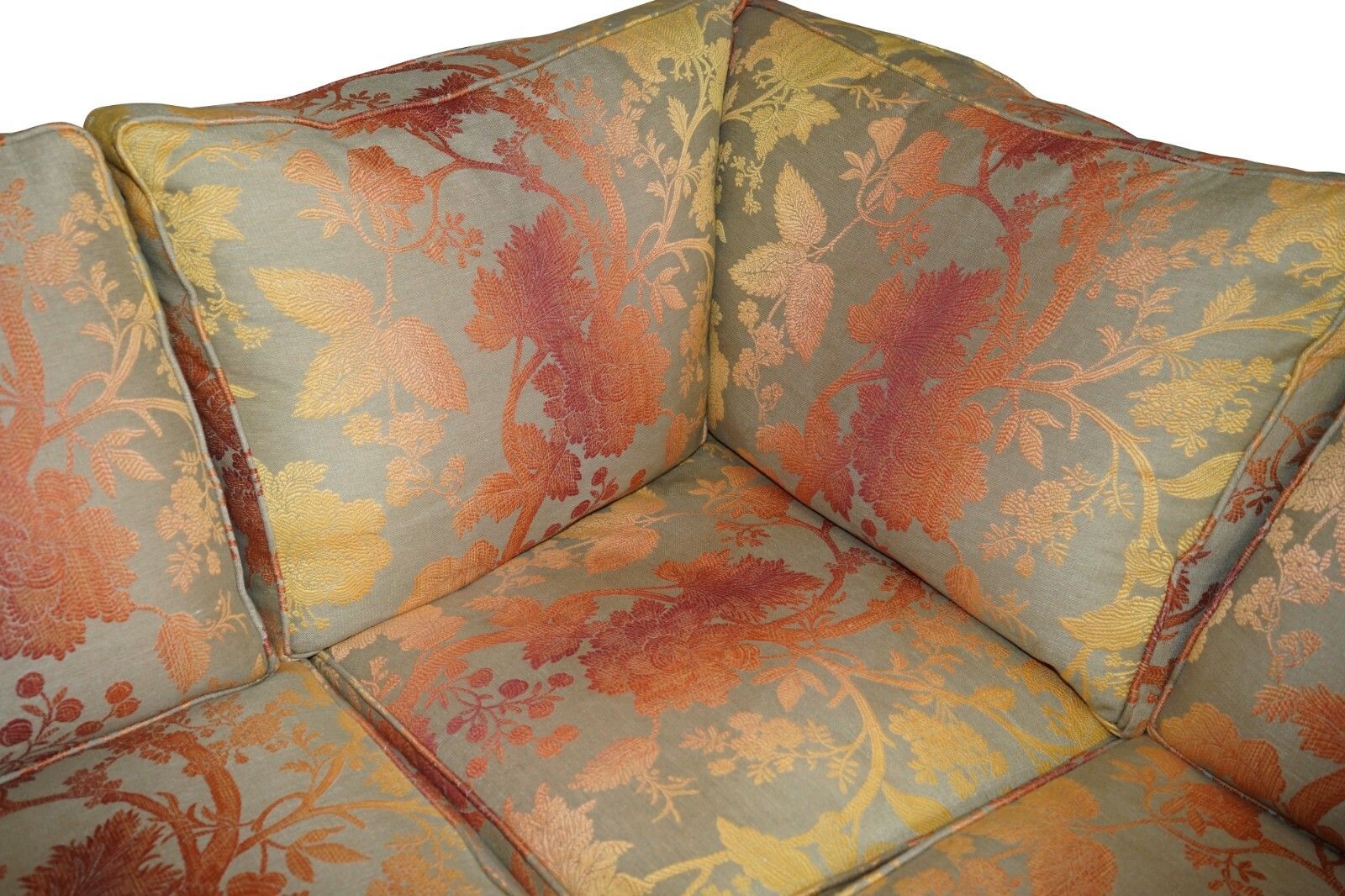 Furniture George Smith Signature Large 7 Seater Corner Sofa With Velour Floral Upholstery photo