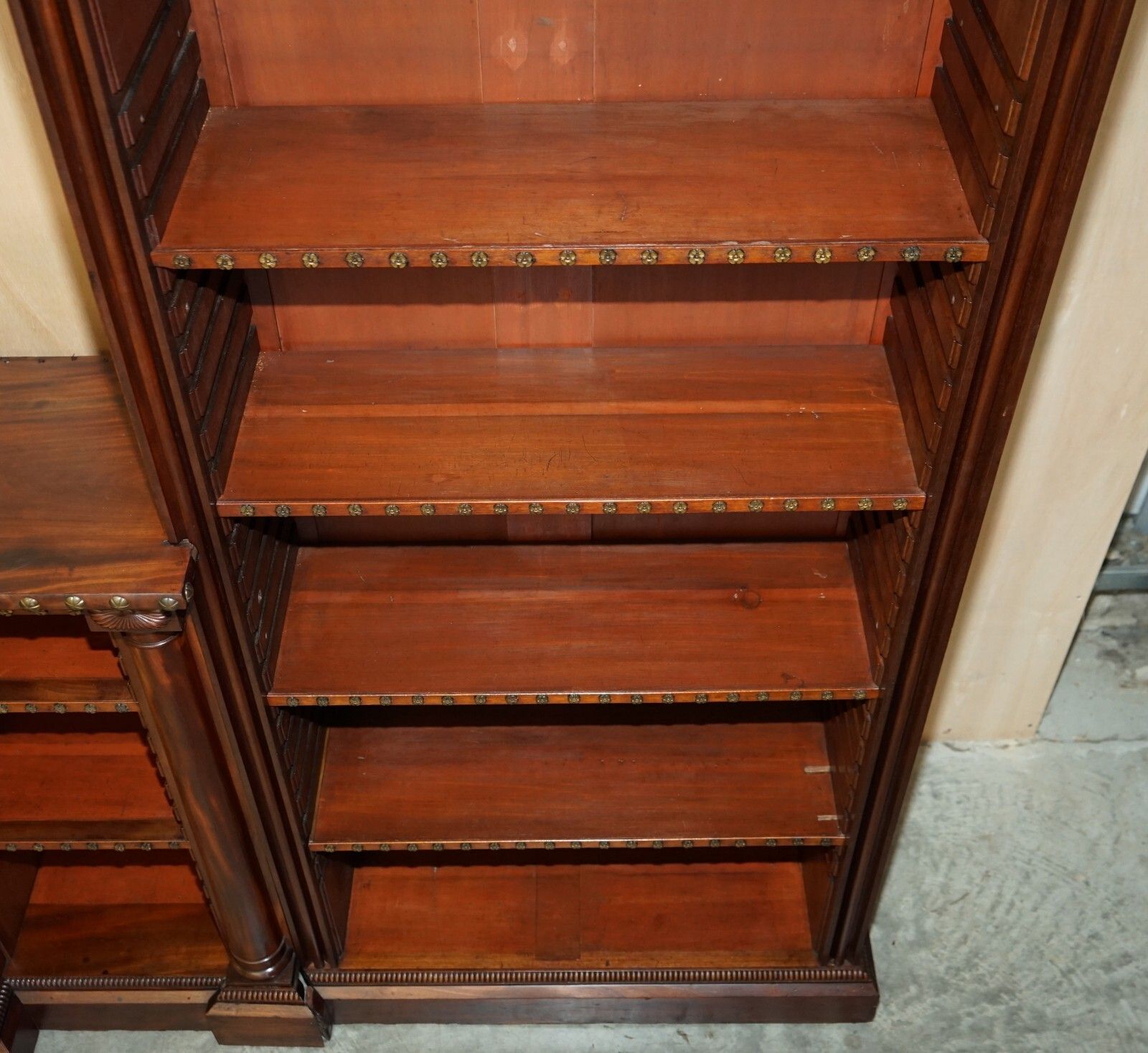 photo furniture Important Antique William IV 1830 3.5 Meter Wide Library Bookcase Brass Gallery