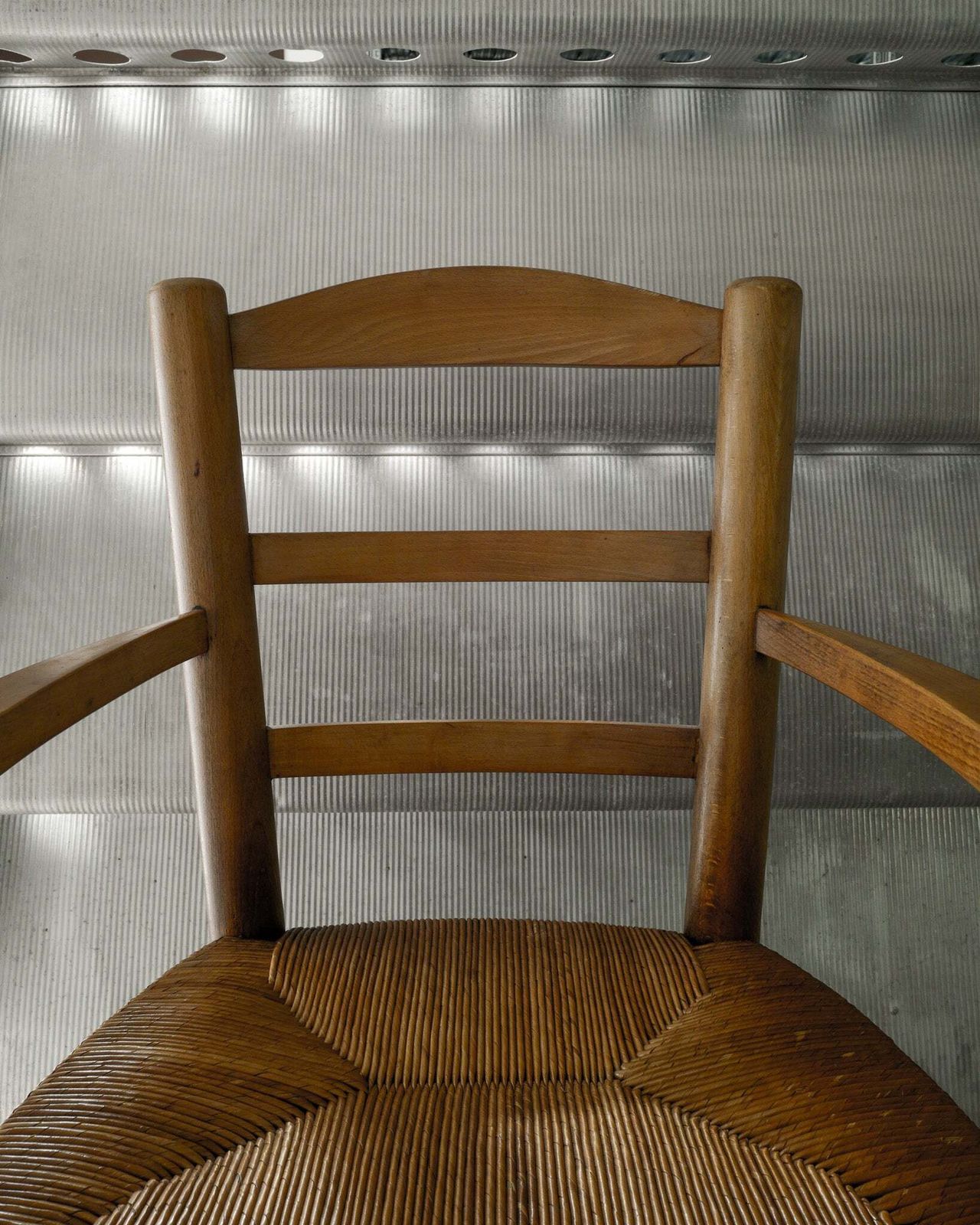 French Wooden Armchairs In Elm, 1950s photo for sale