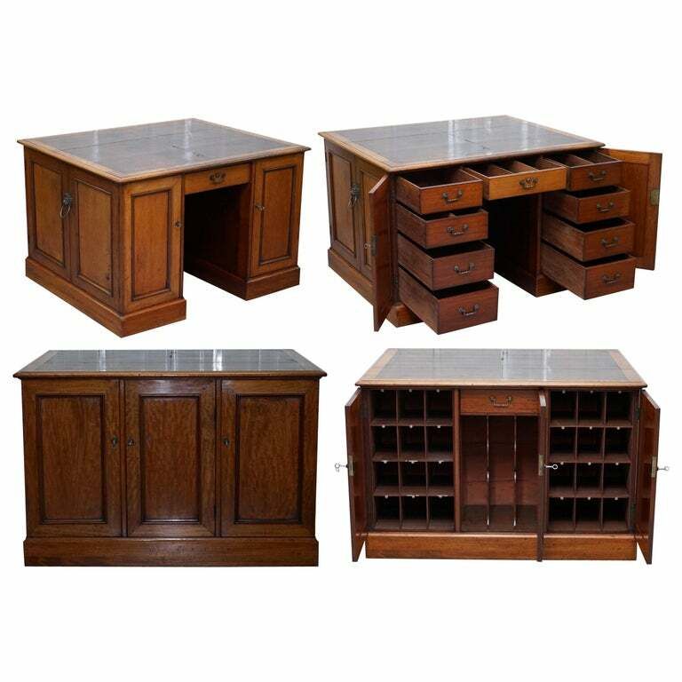 Rare 1794 George III Gillows Of Lancaster Double Sided Postmasters Sorting Desk