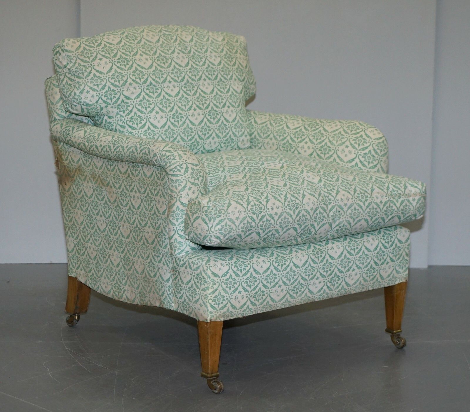 Rare 1954 1959 Howard & Son's Lenygon & Morant Armchair Original Ticking Fabric photo Furniture