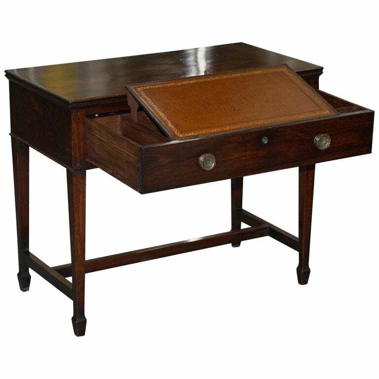 1790 Gillows Cuban Mahogany Library Secretaire Desk Writing Table I Bramah Lock
