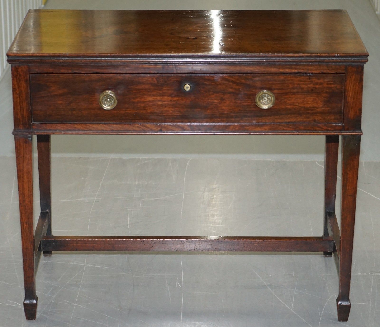 1790 Gillows Cuban Mahogany Library Secretaire Desk Writing Table I Bramah Lock photo for sale
