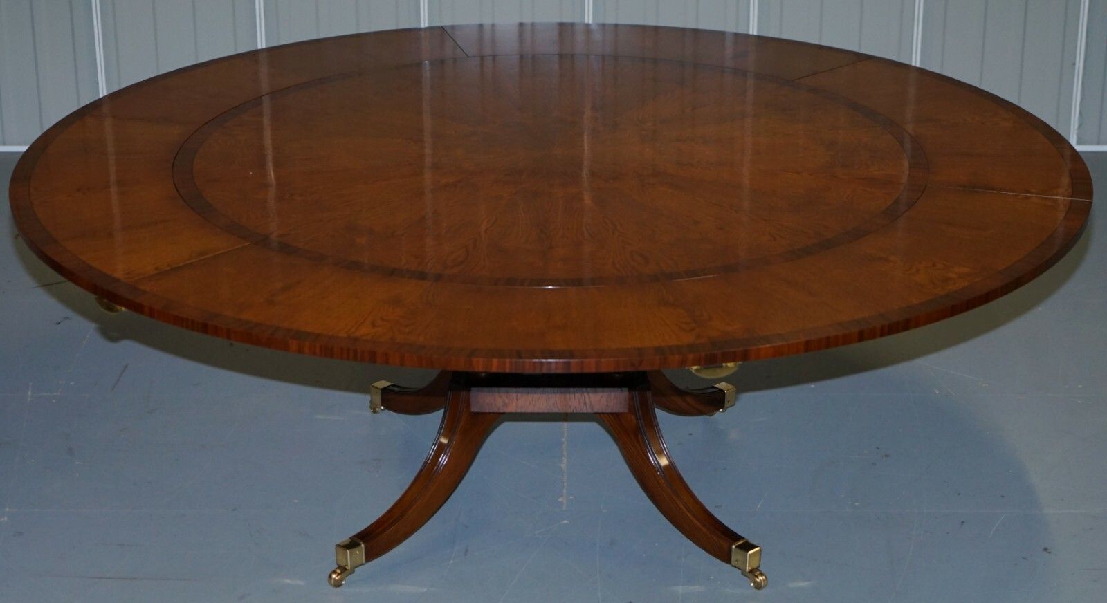 Brand New Cluster Oak Extending Jupe Round Dining Tables Seats 6 10 People photo vintage