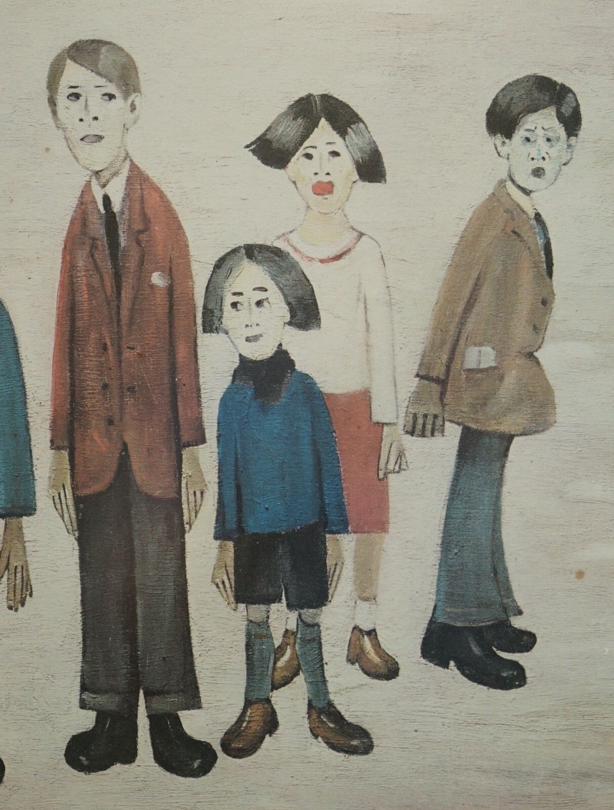 photo for sale Large Original L S Lowry His Family Signed Ltd Edition 444/575 Lithograph Print