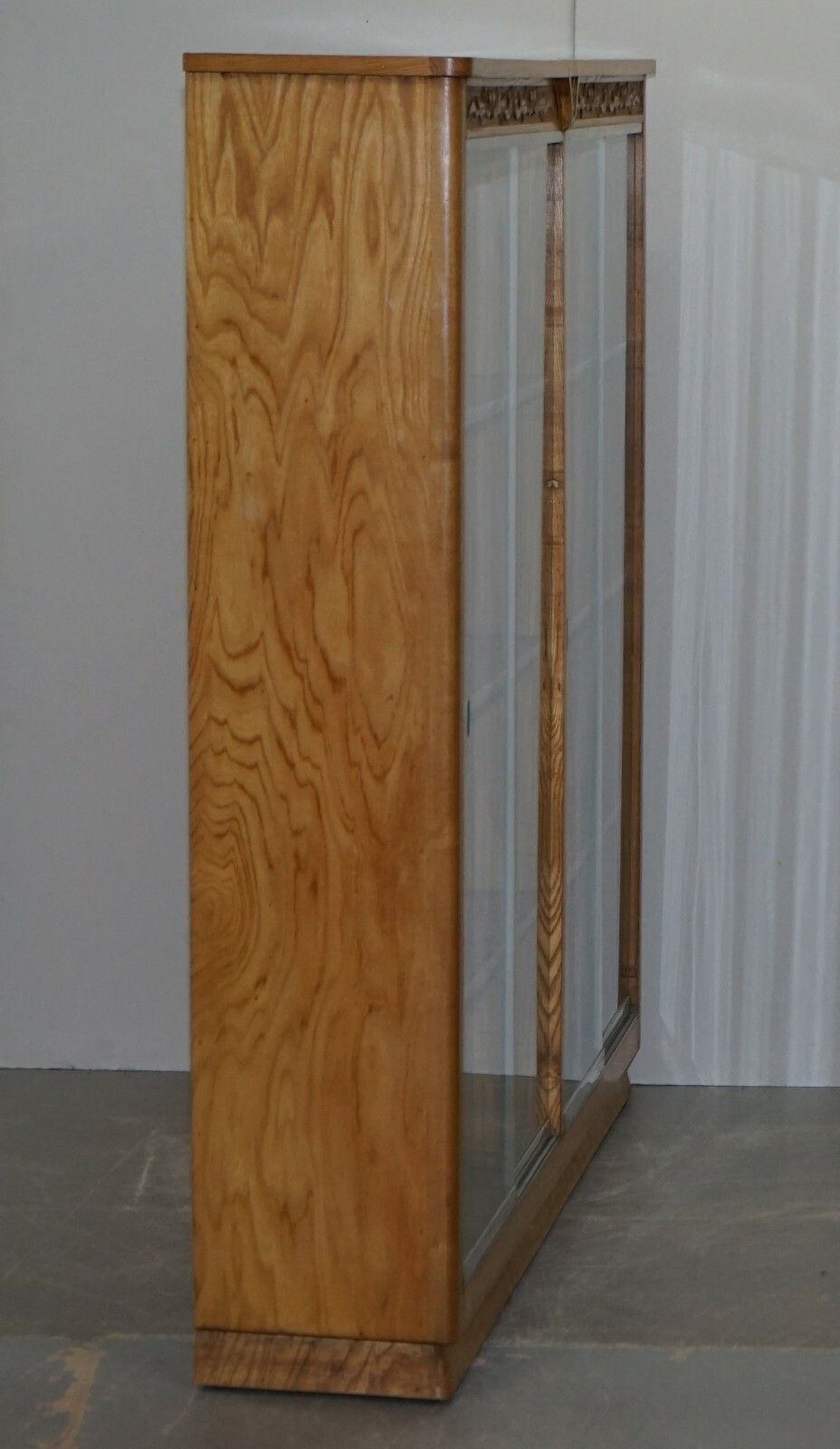 7000.0 Matching Pair Of 170x187cm English Oak Library Study Bookcases With Glazed Doors photo