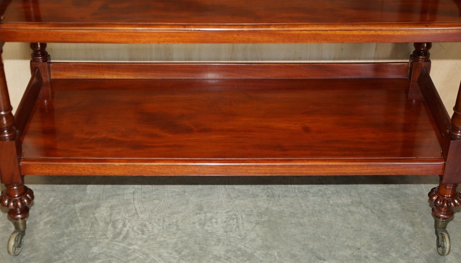 Antique Circa 1840 English Mahogany Three Tier Bookcase Trolly After Gillows photo Furniture
