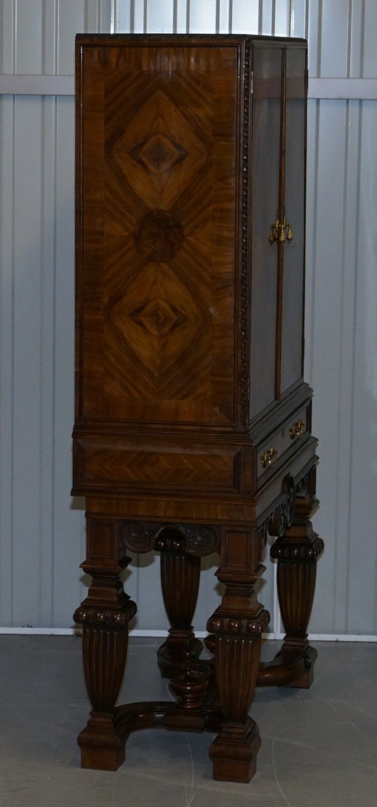 photo furniture Exquisite Liberty's Of London Burr Walnut Drinks Cabinet With Sliding Shelves
