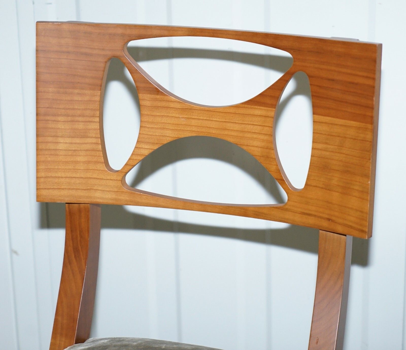 6500.0 Very Rare Pair Of Rrp £22,000 Hermes Paris Cherry Wood Chairs Luxury Premium photo