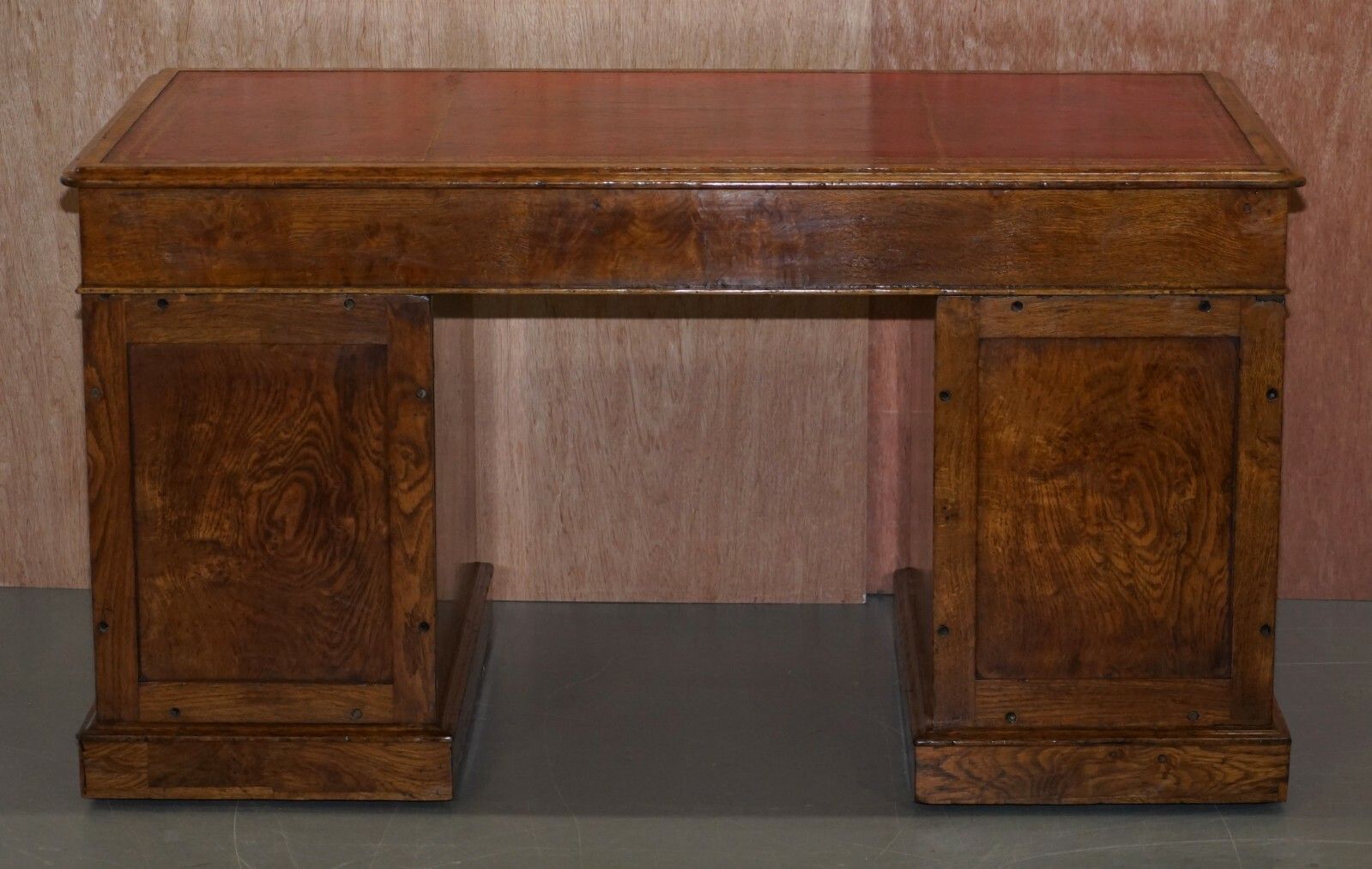 photo furniture Rare Circa 1880 Antique Howard & Son's Pollard Oak Partner Desk Oxblood Leather