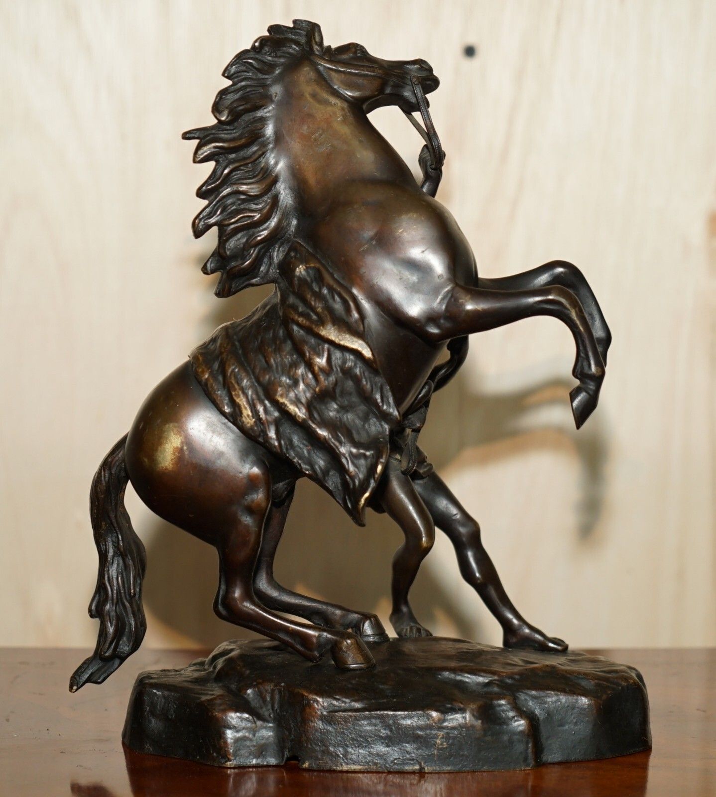Pair Of Antique Bronze Guillaume Coustou Marly Horses Statues As Seen The Louvre photo buy