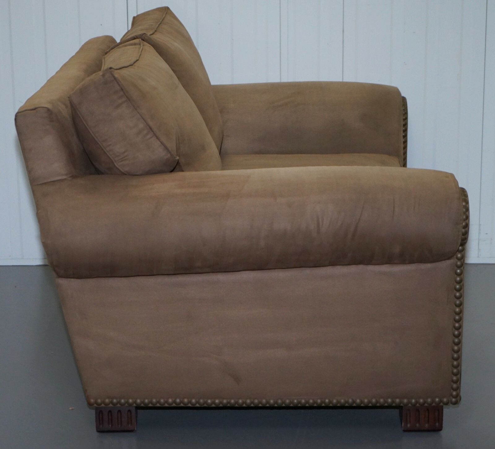 Furniture Pair Of Rrp £23,000 Ralph Lauren Jamaica Salon Sofas Feather Filled Cushions photo