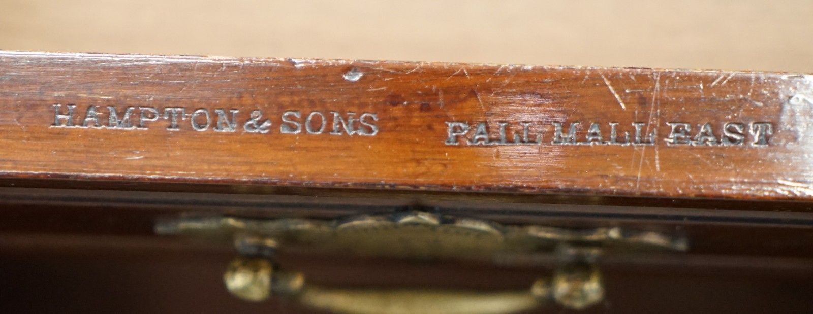 Rare Hampton & Son's Pall Mall Mahogany Twin Pedestal Writing Partners Desk photo Furniture