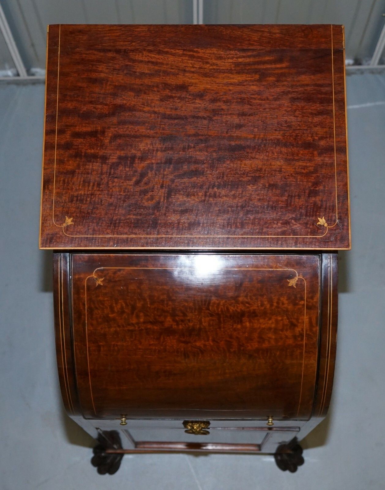 Pair Of Antique Regency Flamed Mahogany & Gilt Bronze Drinks Cabinet Pedestals photo 5000.0