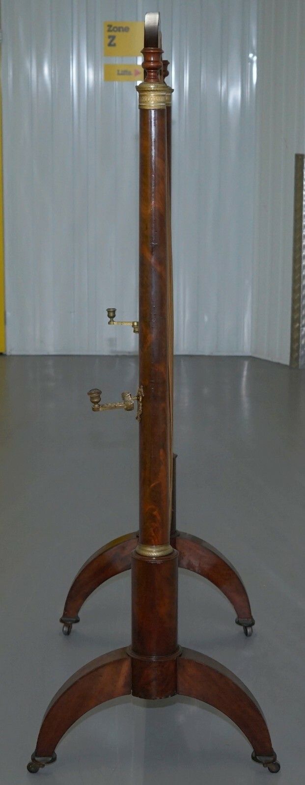 5000.0 French Empire Mahogany & Gilt Metal With Candles Cheval Mirror Circa 1810 photo