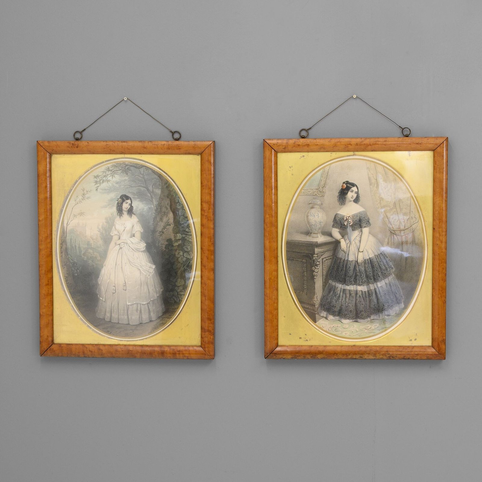Pair Of Prints, 1800s, Paper, Antique