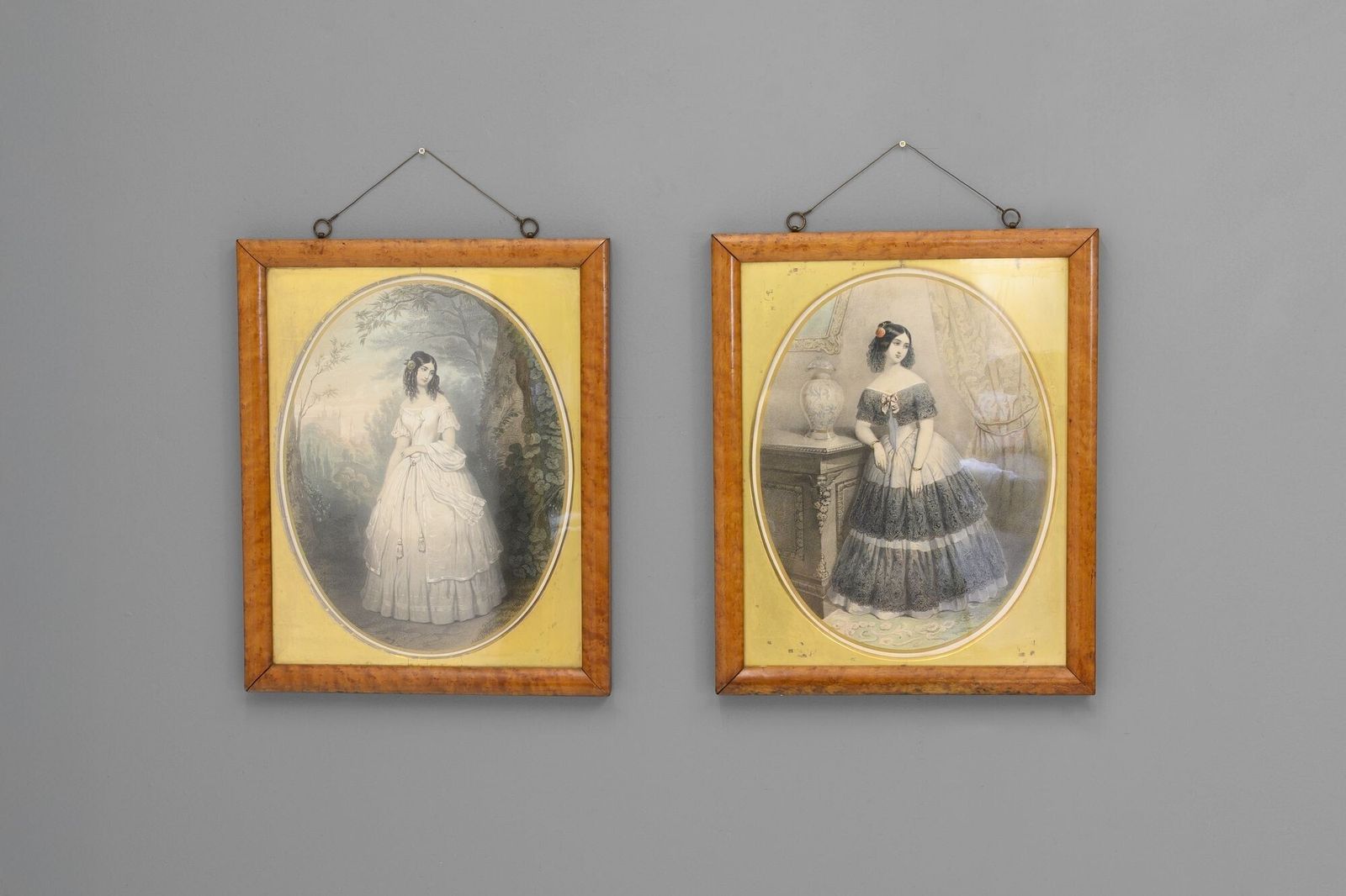 Pair Of Prints, 1800s, Paper, Antique photo furniture