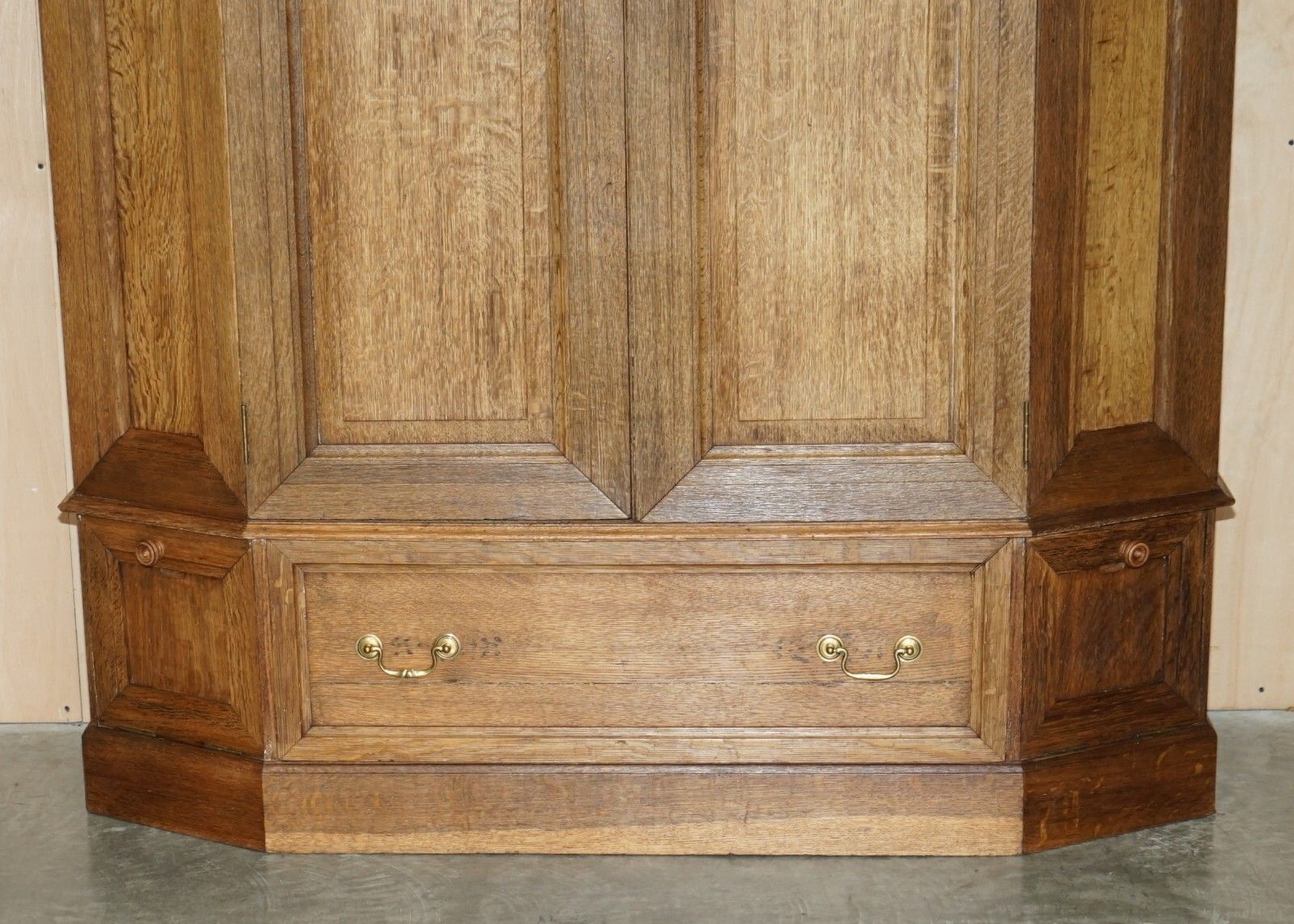 Fine Antique Victorian Circa 1880 Pine Housekeepers Cupboard Drawers Linen Pots photo for sale