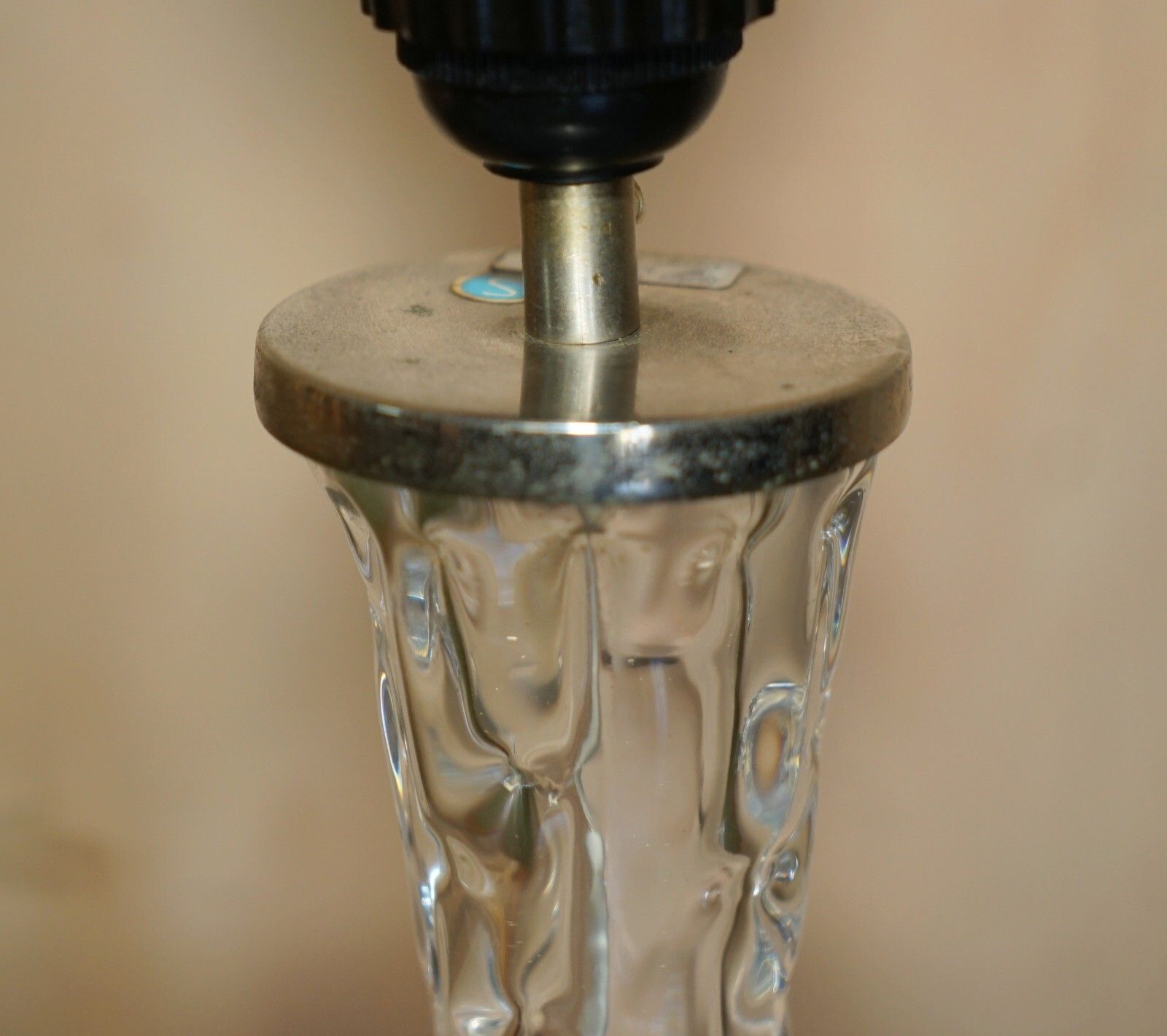 photo for sale Pair Of Super Rare Collectable Fully Signed Carl Fagerlund Orrefors Table Lamps