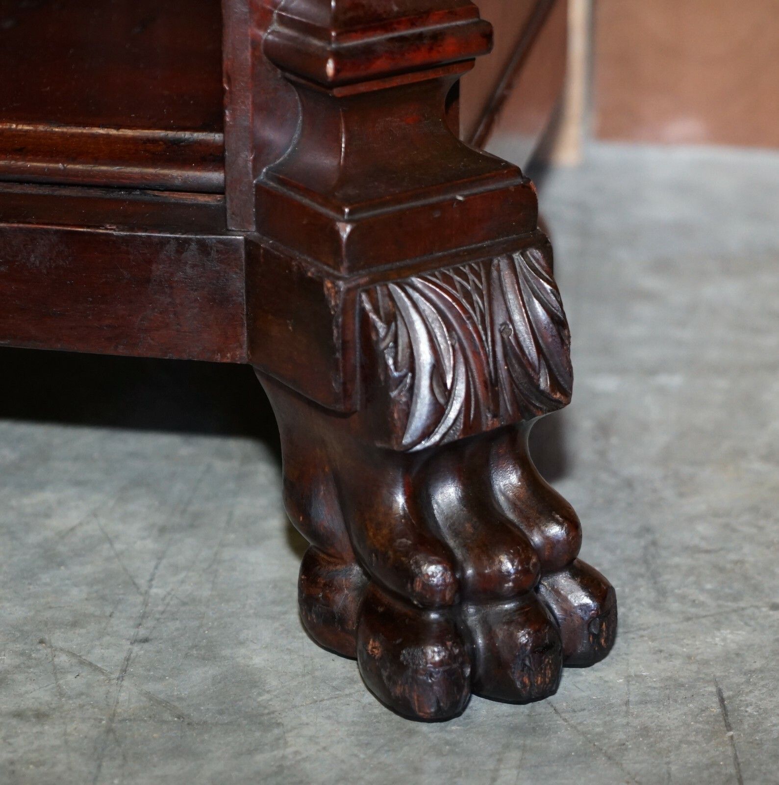 photo furniture Lovely Circa 1900 Hand Carved Library Bookcase In Mahogany With Herm Statues