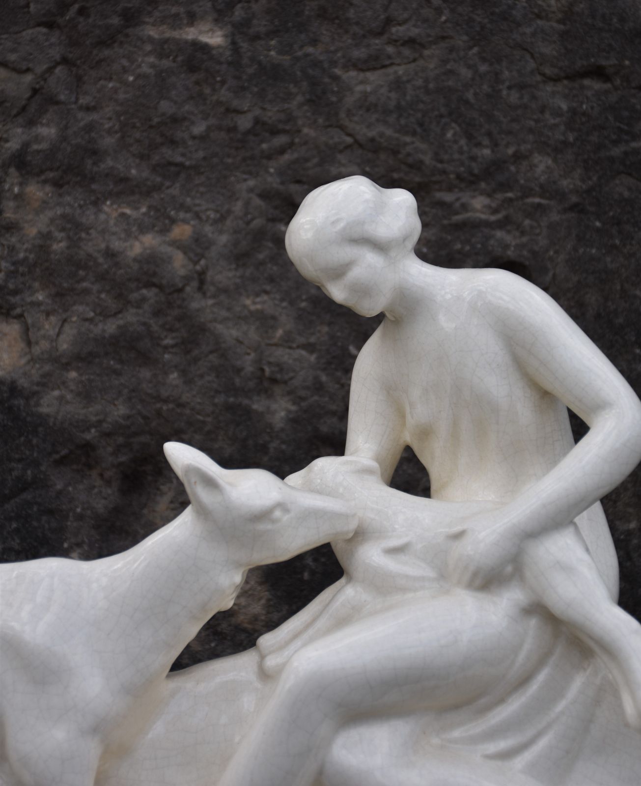 Odyv, Woman With A Nanny Goat And Kid (Circa 1935) photo Art