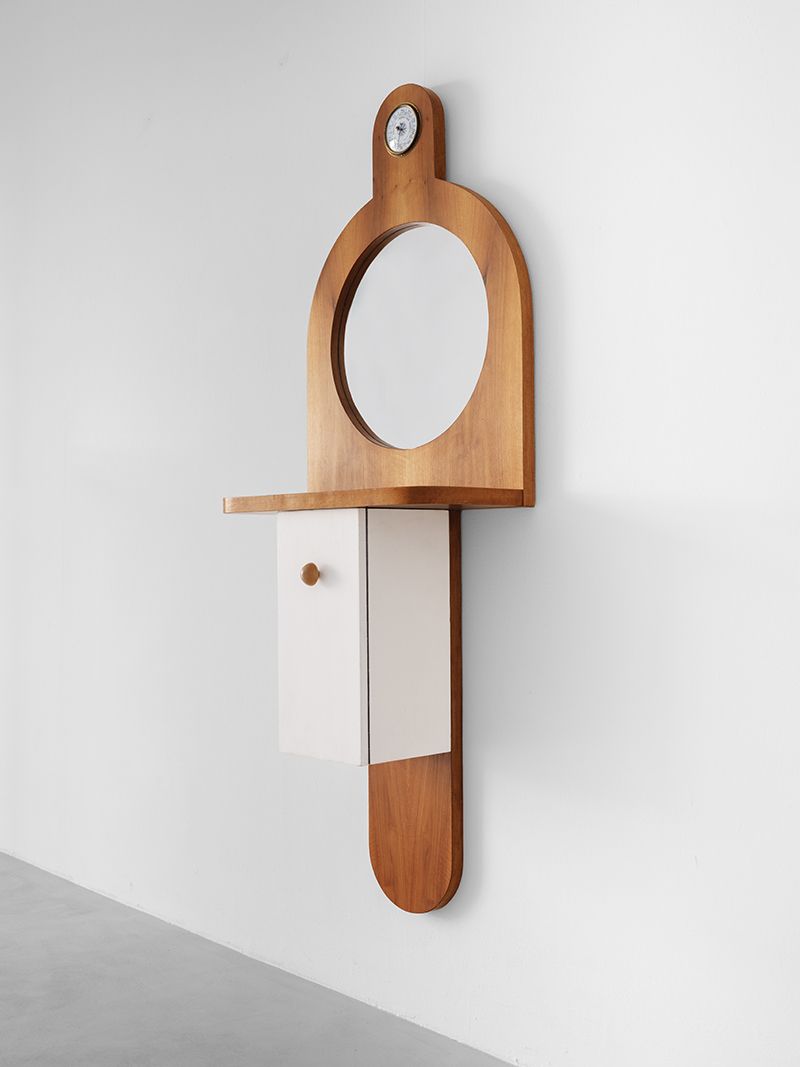 Ettore Sottsass Tempus Wall Cabinet In Wood By Poltronova 1960s photo furniture