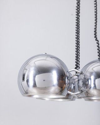 Chrome Metal Chandelier By Goffredo Reggiani For Reggiani, 1970s photo vinterior