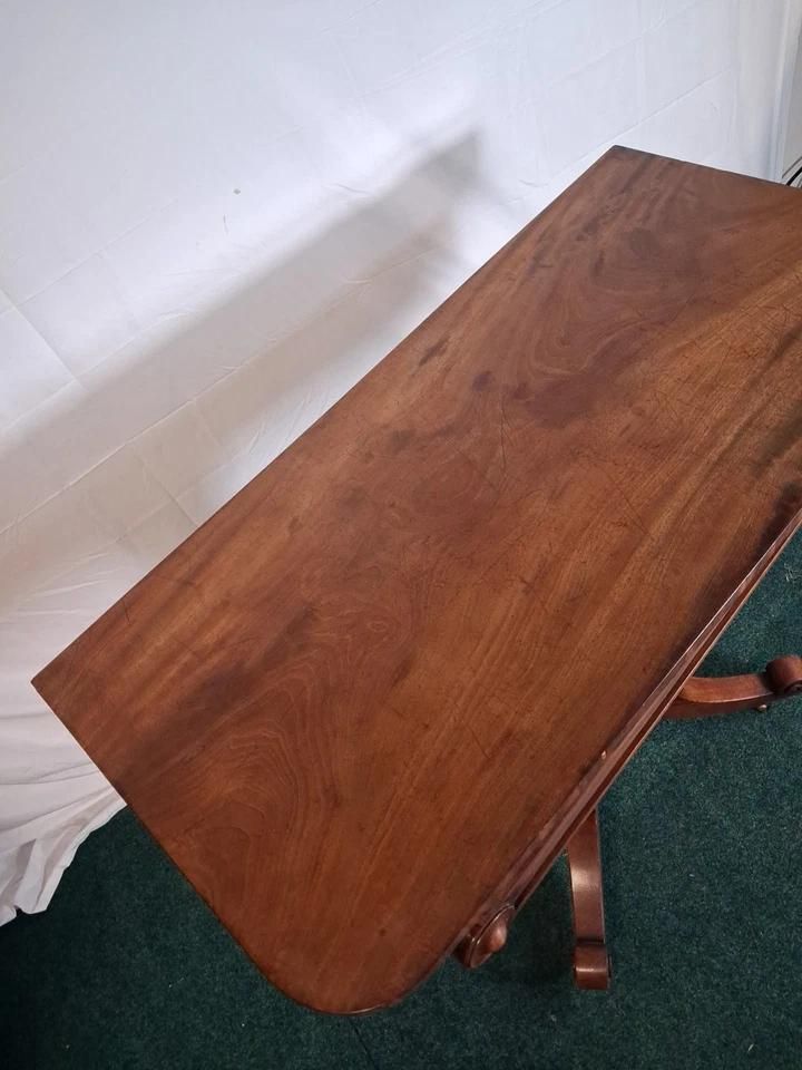 19th Century Antique Mahogany Fold Over Tea Table Or Use For Card Games Table photo Furniture