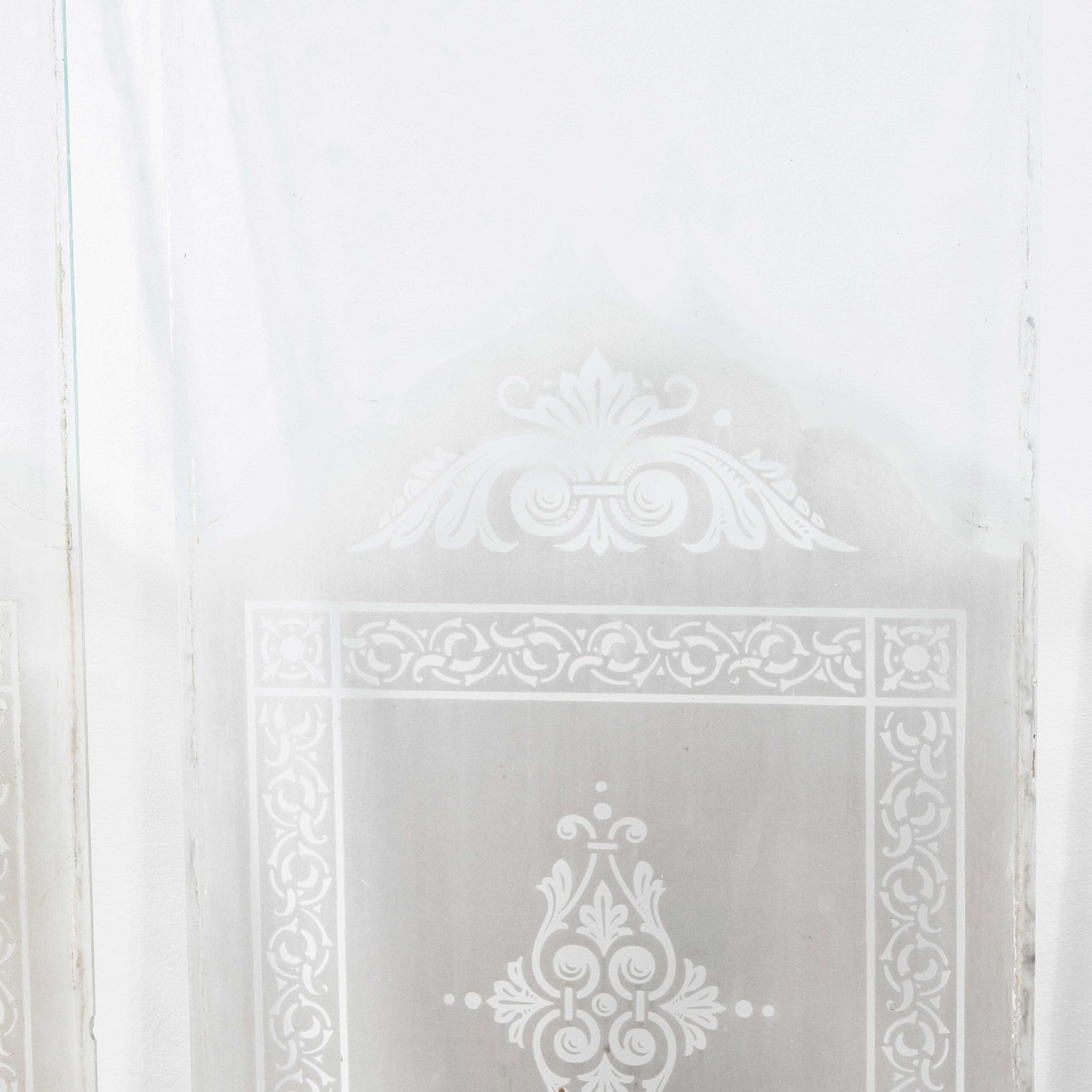 1910’s Etched Glass Window Panels – Set Of Four photo for sale