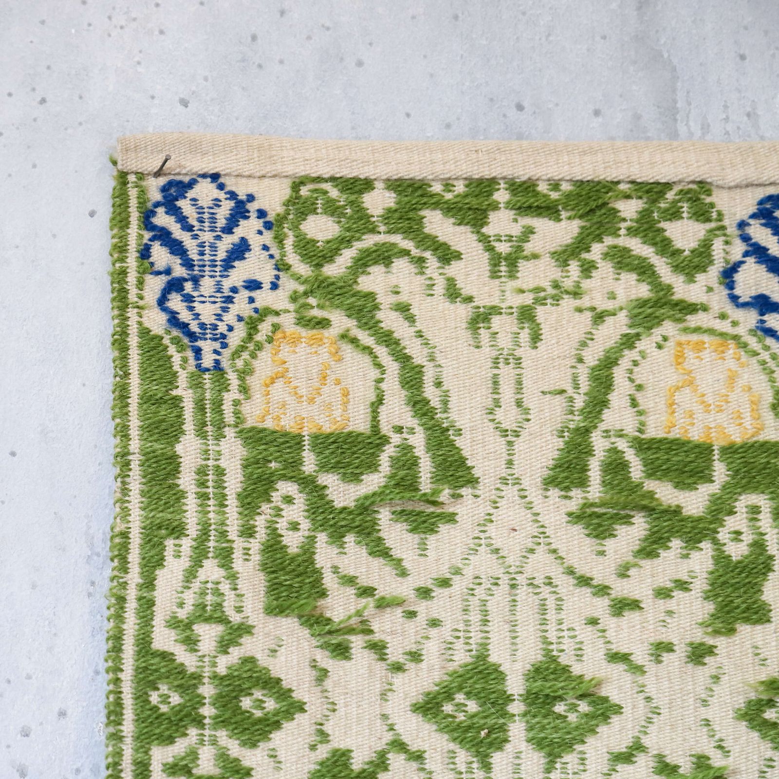 Vintage Vibrant Portuguese Flatwoven Kilim Runner/Rug photo vintage