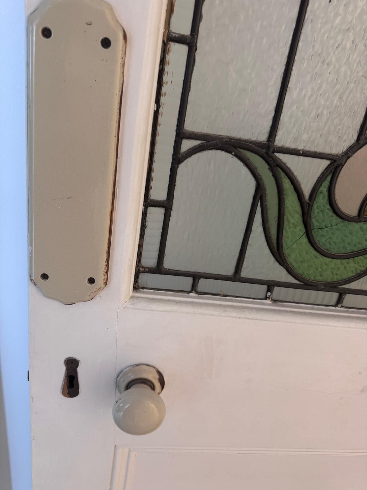 Victorian Door With Stained Glass