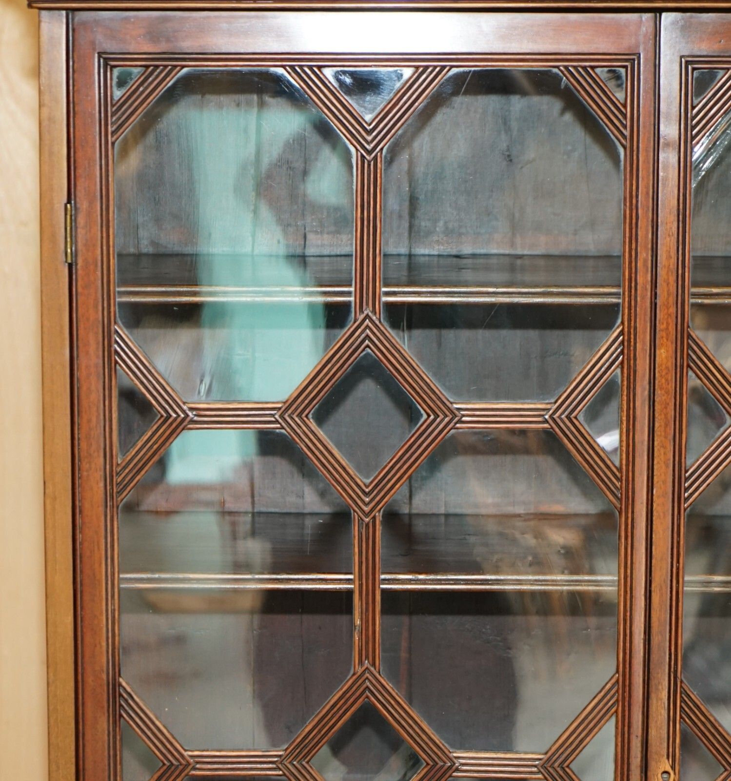 Elegant Antique Victorian Circa 1870 Astral Glazed Bookcase With Long Legs photo buy