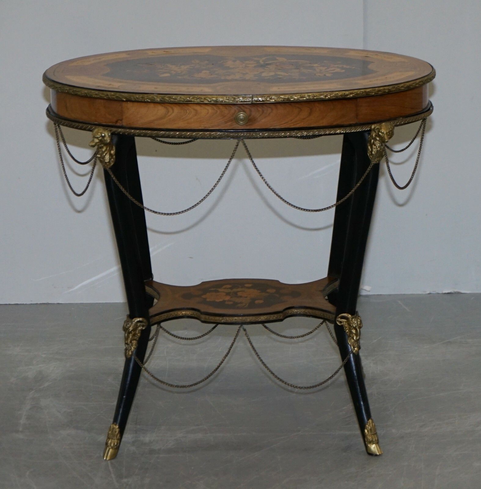 Rare Antique French Gilt Bronze Occasional Table Auguste Maximilien Delafontaine photo for sale