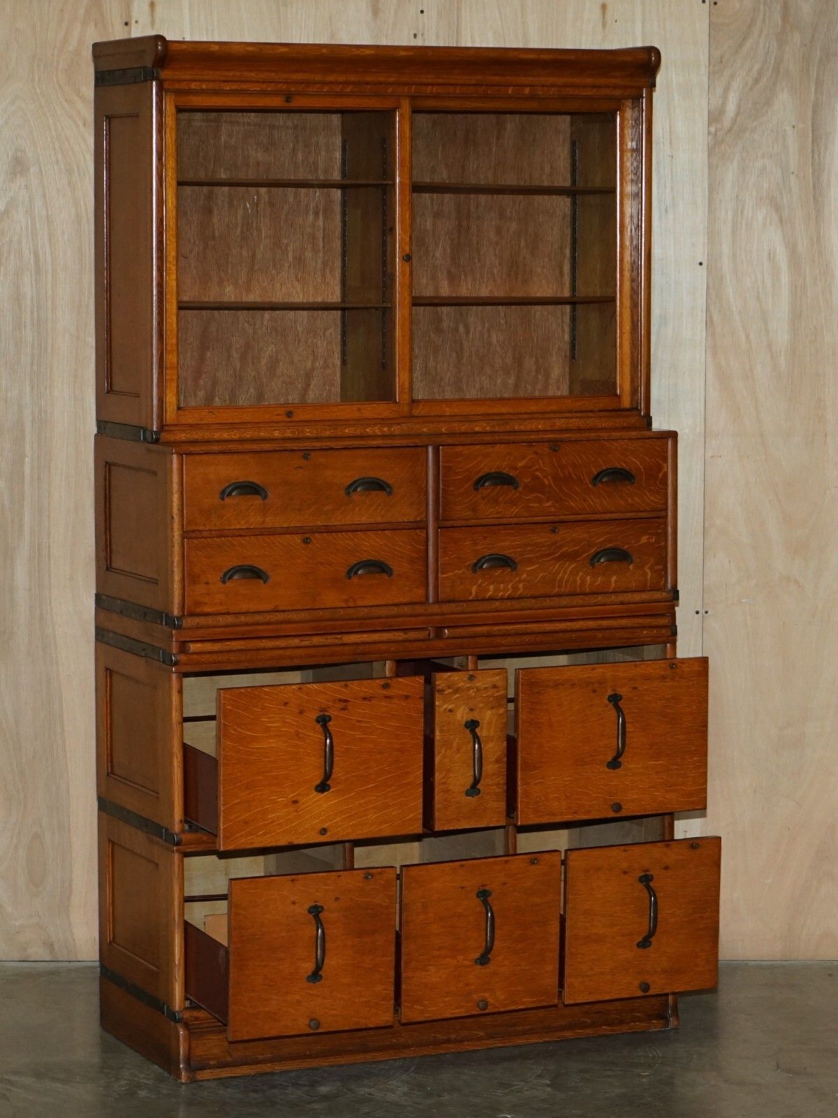 photo furniture Super Rare Antique Globe Wernicke Haberdashery Shops Cabinet Filing Bookcase
