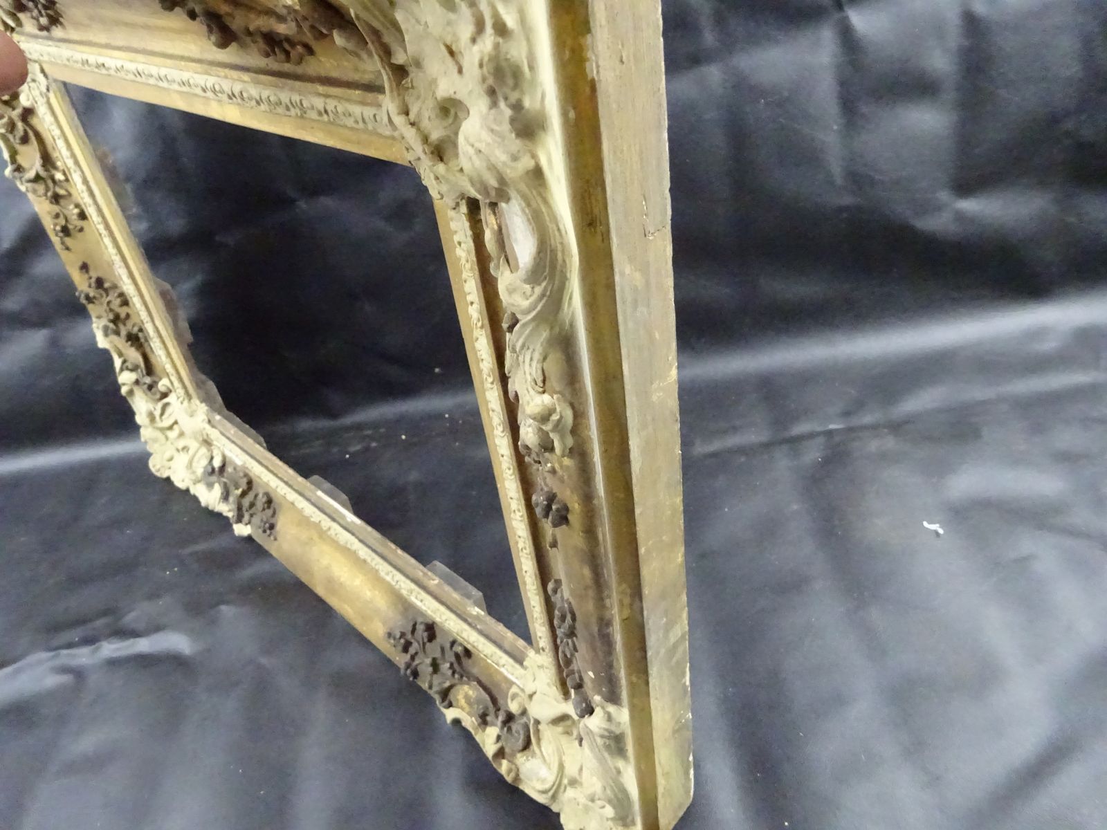 photo for sale Victorian Gilt Gesso Frame (No Glass) As Found.