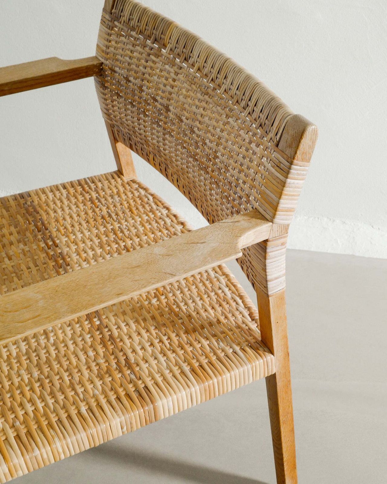 Pair Of Danish Mid Century Wooden "Bm 62" Dining Armchairs By Børge Mogensen, 1960s photo buy