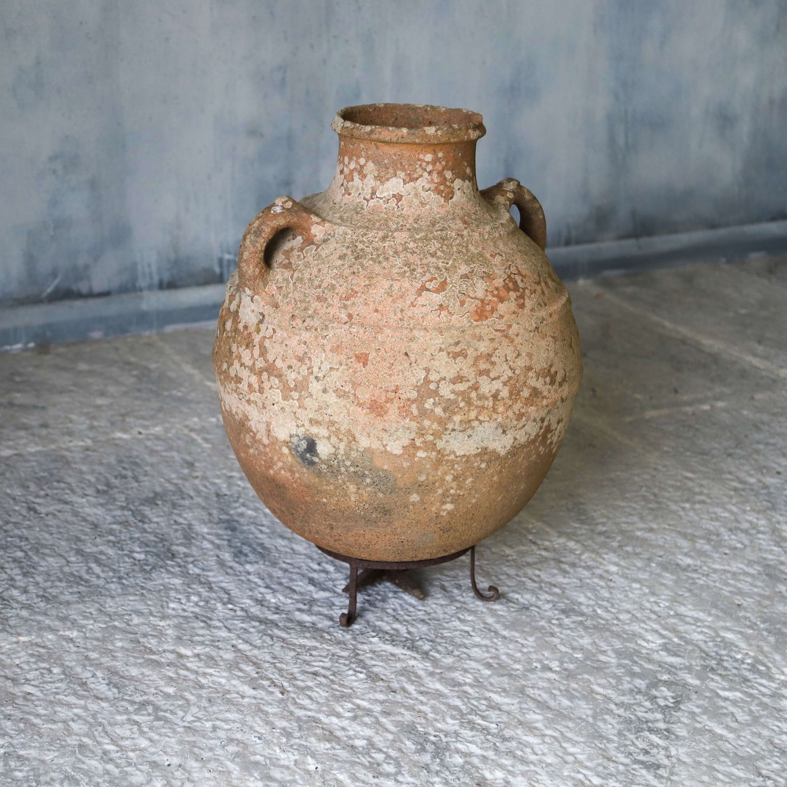 Large 19th Century Antique Rustic Pottery French Terracotta Olive Pot photo for sale