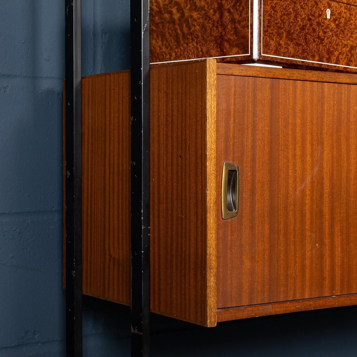 Vintage 20thc Italian Modular Teak Wall Cabinet C.1960 photo vinterior