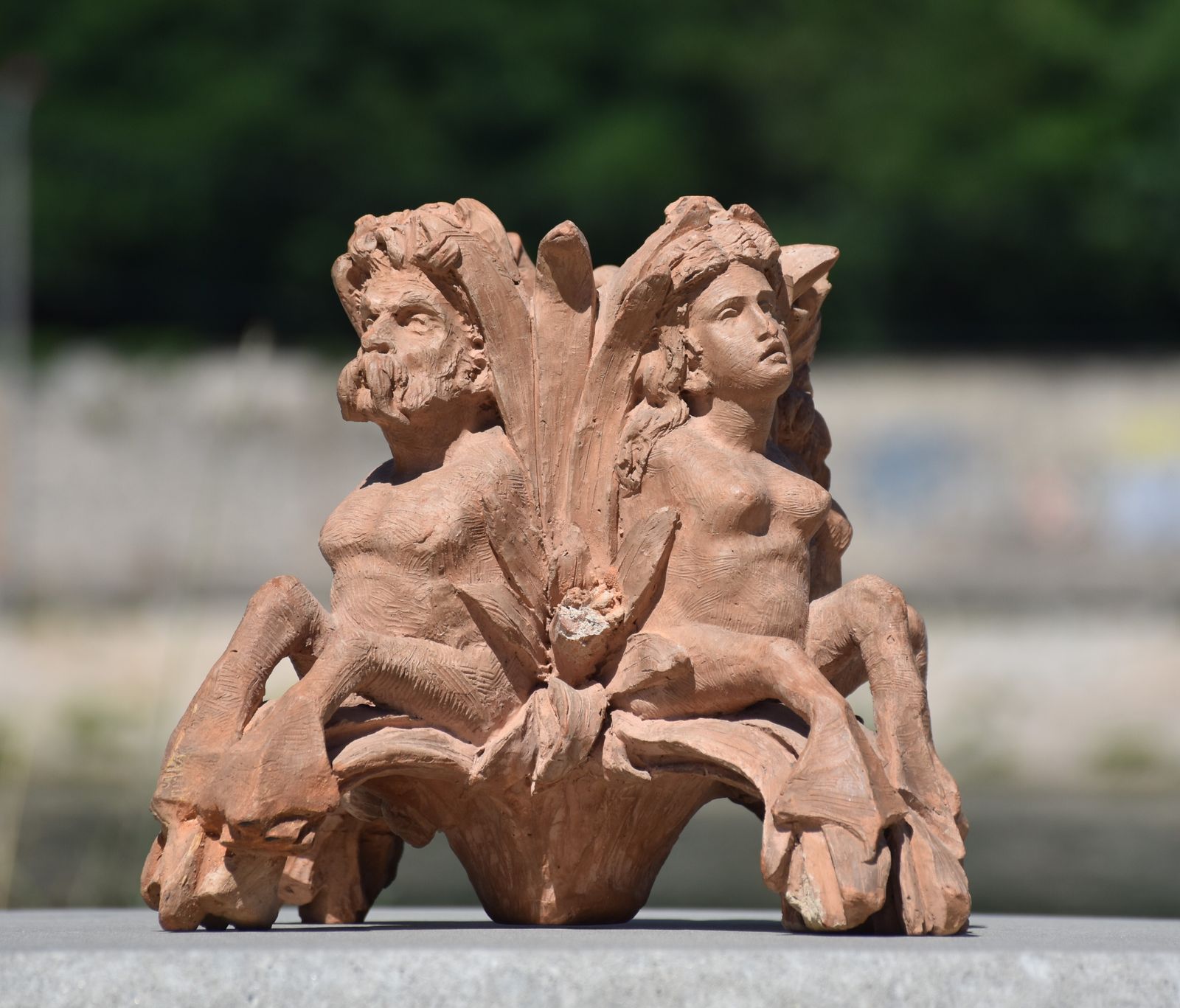 900.0 Maurice Journès, Centrepiece/Salt Cellar With Marine Deities (Bagnères De Bigorre 1876) photo