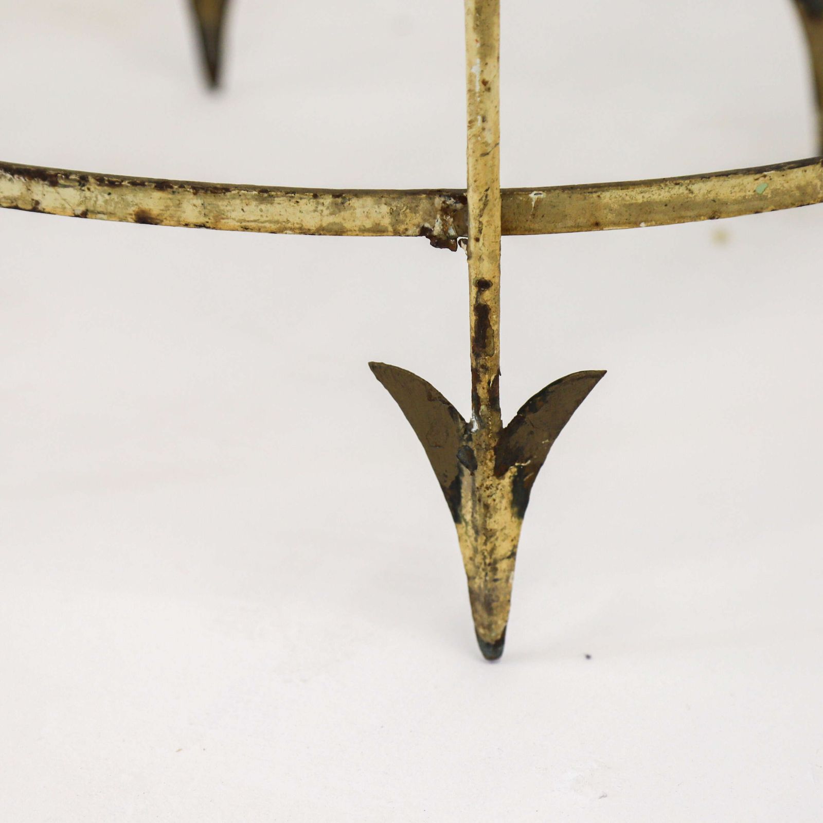 Mid Century Antique French Gilt Metal Coffee Or Drinks Table photo vinterior