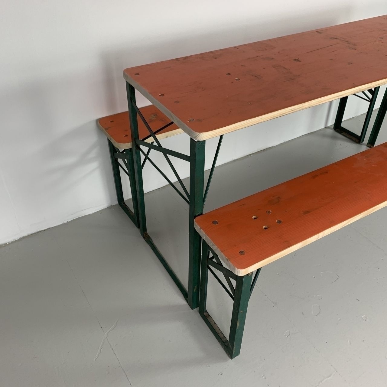 Vintage Shorter Length German Beer Table And Benches photo for sale