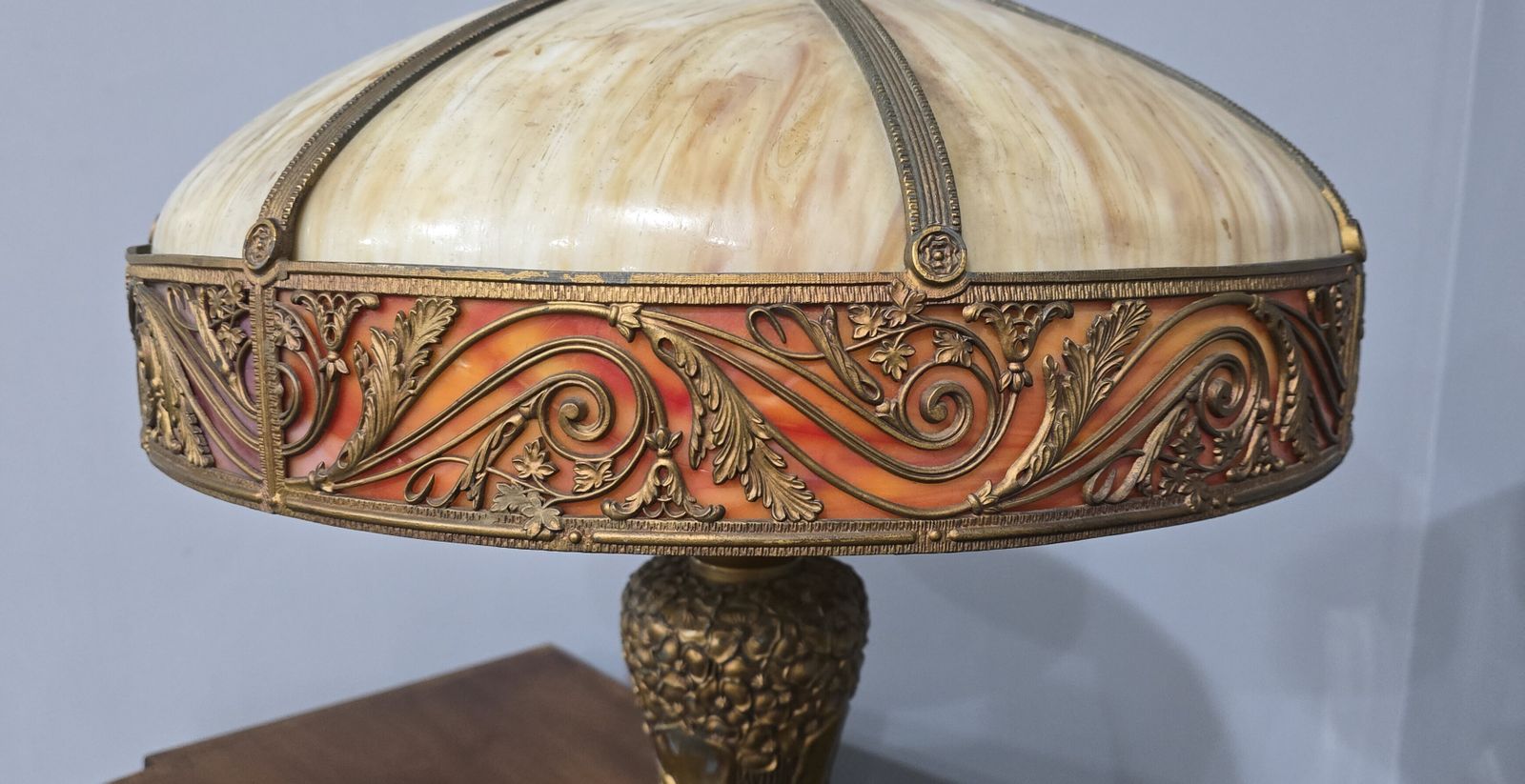 Superb Art Noveau Lamp By The Charles Parker Company photo vintage