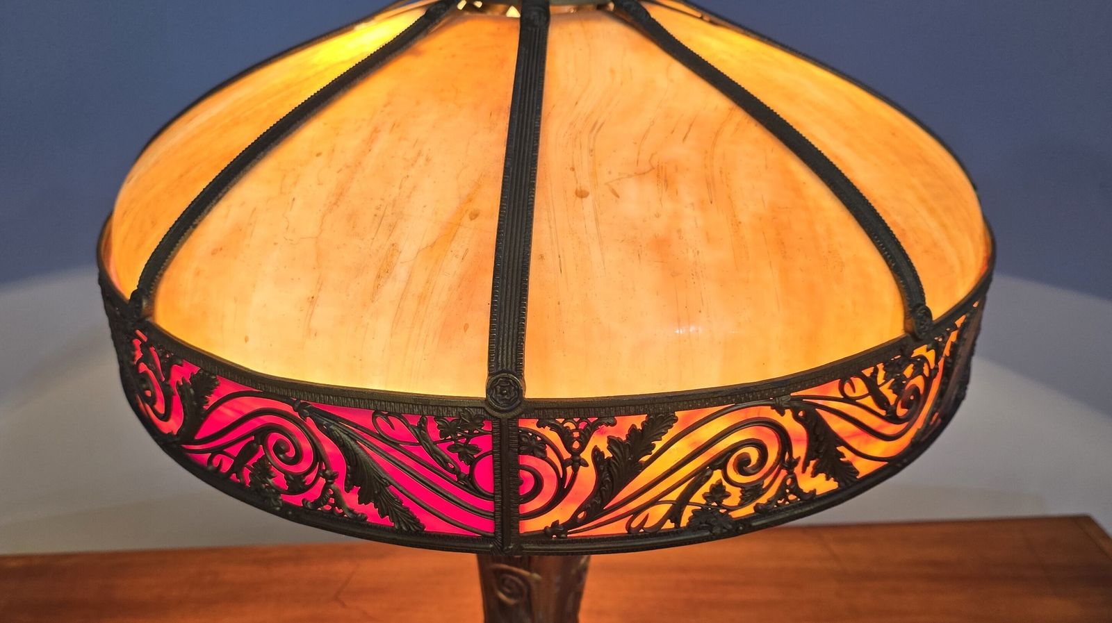 photo for sale Superb Art Noveau Lamp By The Charles Parker Company