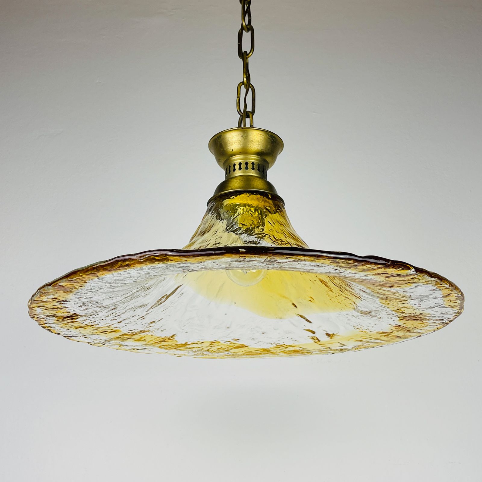 Vintage Murano Pendant Lamp By Av Mazzega, Italy 1950s photo Lighting