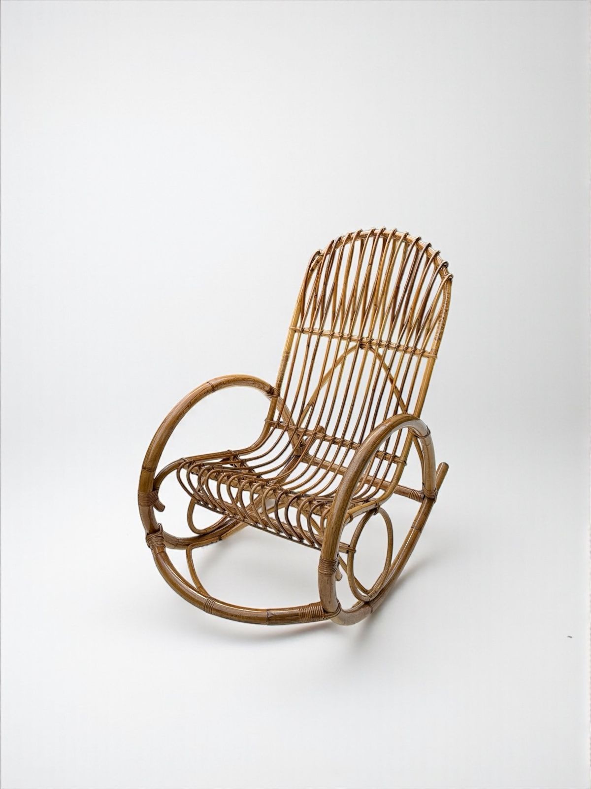 Franco Albini, Bamboo Rocking Chair, Italy 1950's
