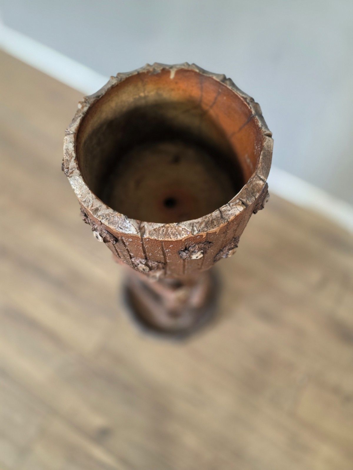 Antique 19th Century Pottery Naturalistic Planter/Jardiniere photo Home Decor