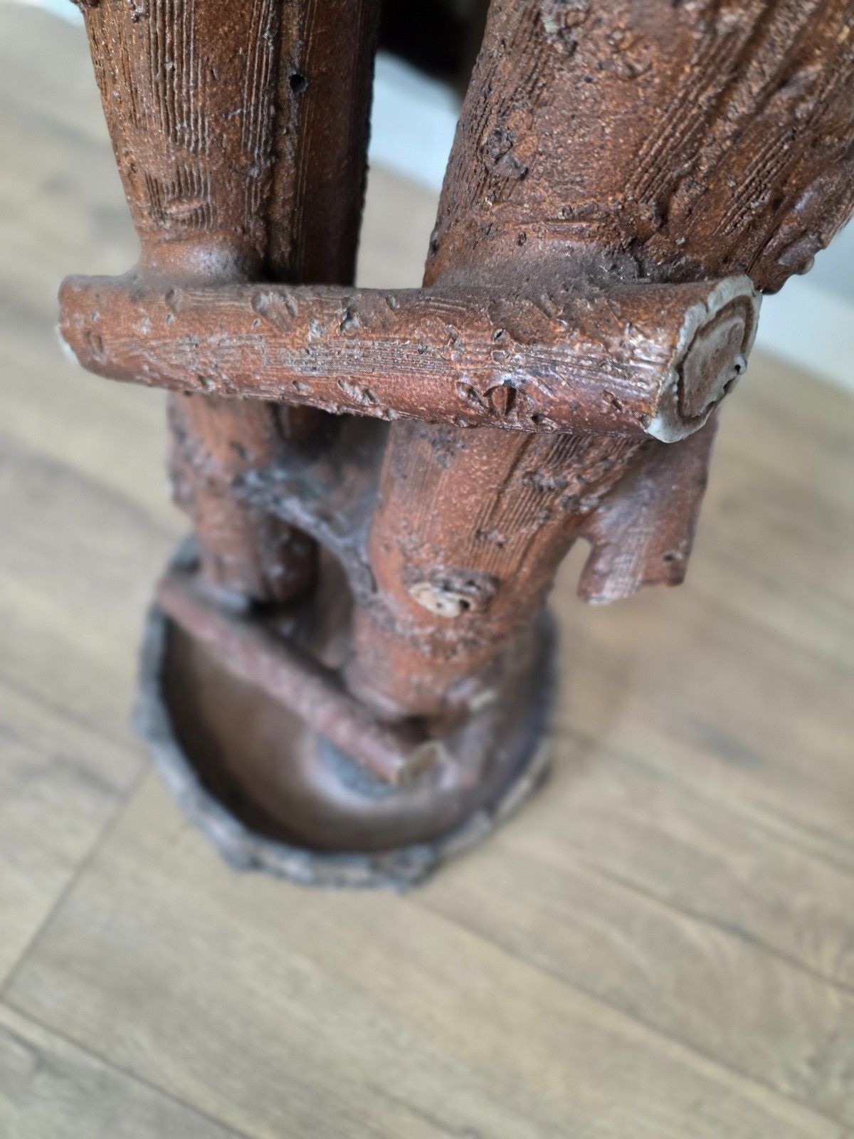 Antique 19th Century Pottery Naturalistic Planter/Jardiniere photo vintage