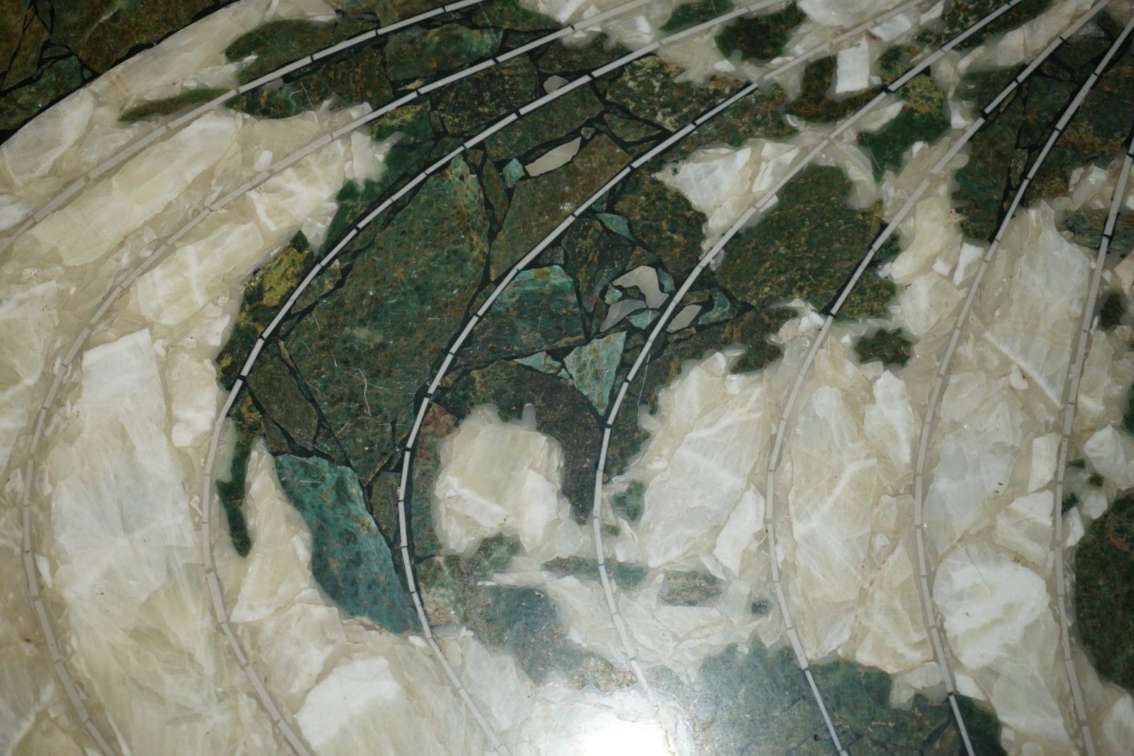 photo furniture Mid Century Modern 1950's Italian Marble & Onyx World Map Coffee Cocktail Table